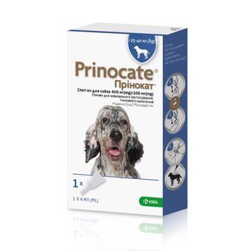 Prinocate (Прінокат) краплі для собак вагою 25 - 40 кг від бліх та кліщів, 3 шт по 4 мл 00-00004673 фото